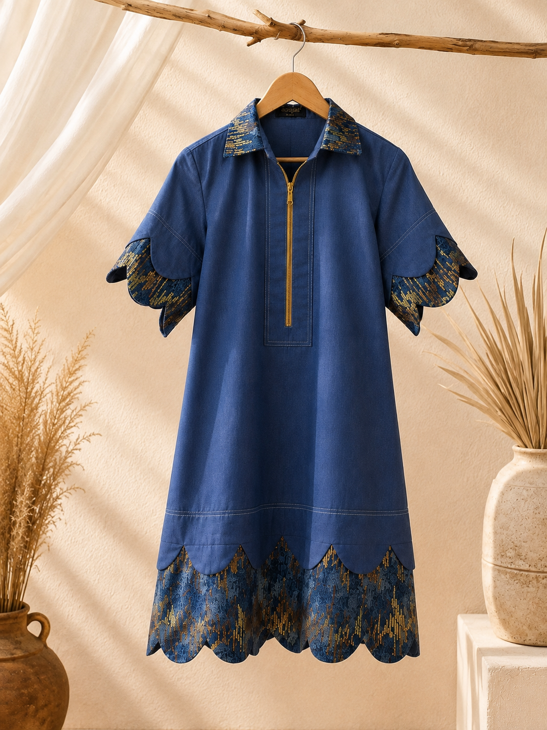 Midnight Denim Sequin Dress